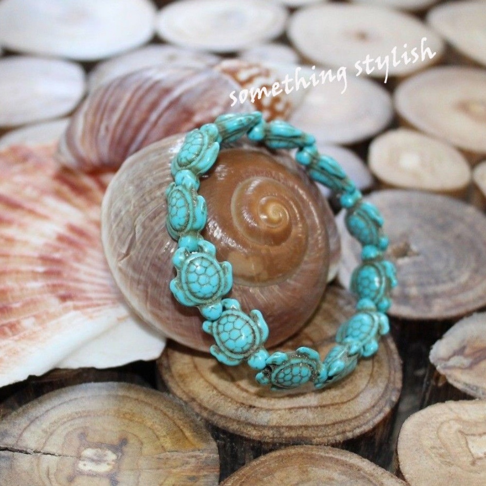 Sea Turtle Beaded Stretch Bracelet